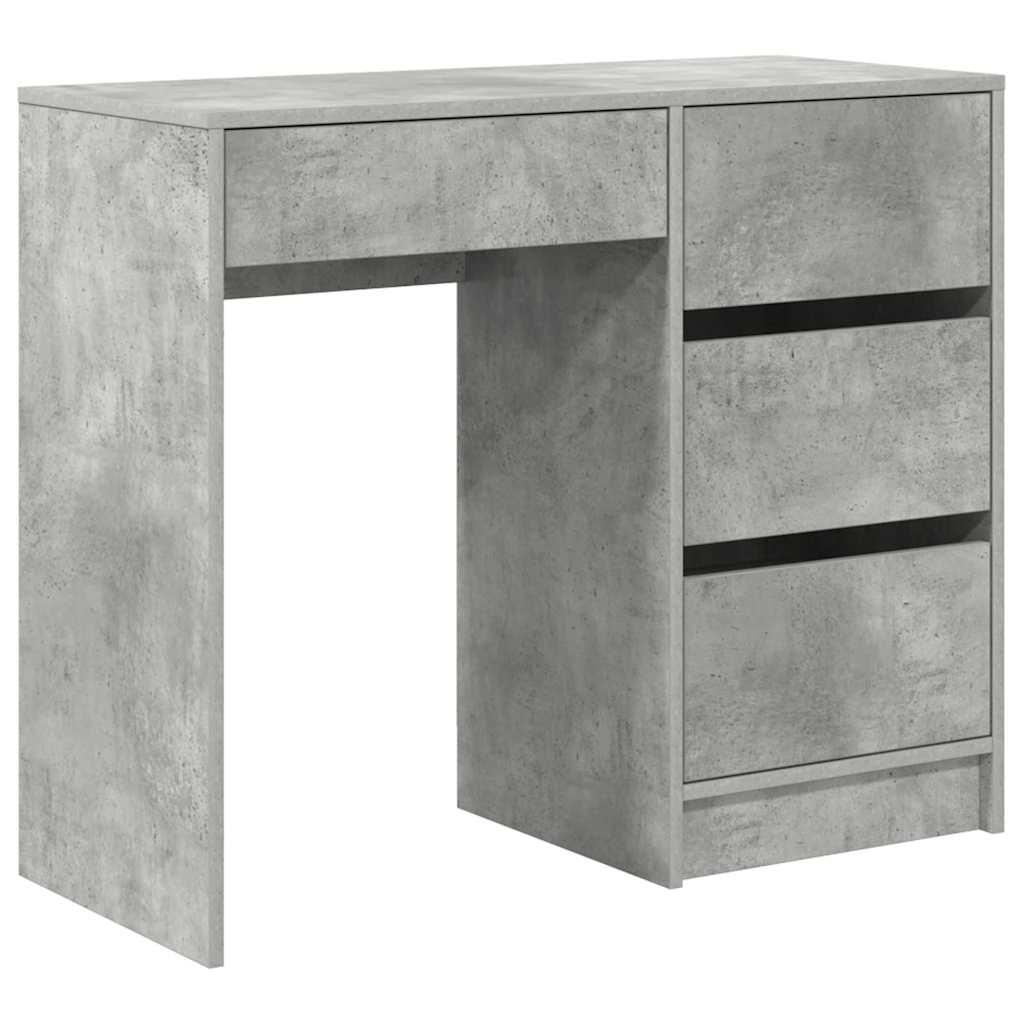 Stůl Betonově Šedá Kompozitní Dřevo 90 X 37.5 X 75 Cm