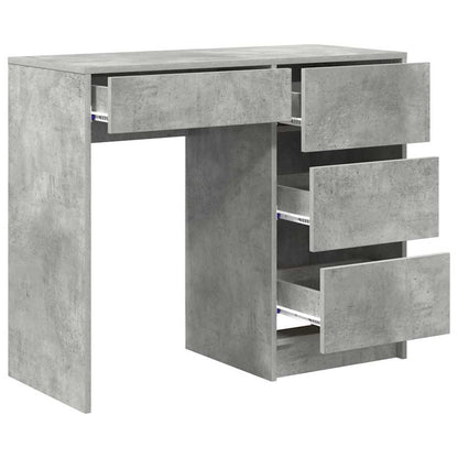 Stůl Betonově Šedá Kompozitní Dřevo 90 X 37.5 X 75 Cm