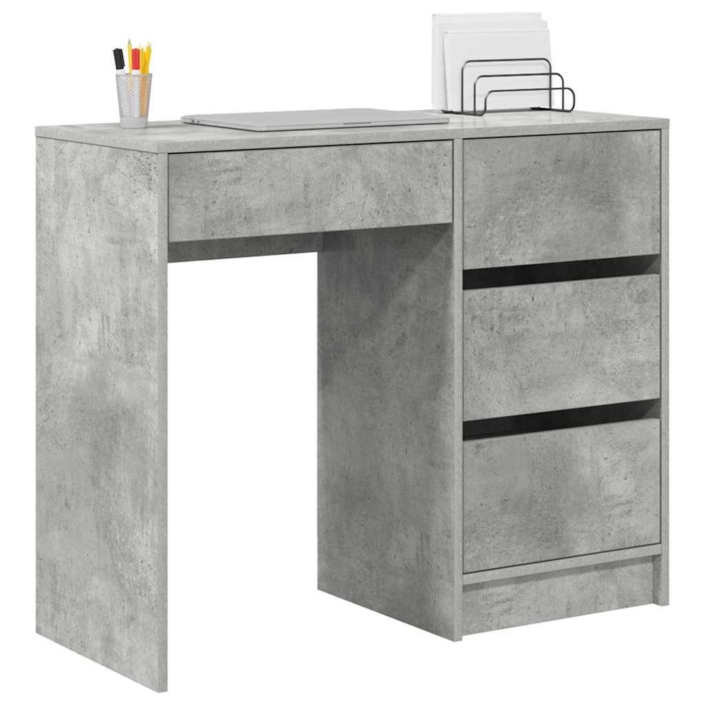 Stůl Betonově Šedá Kompozitní Dřevo 90 X 37.5 X 75 Cm