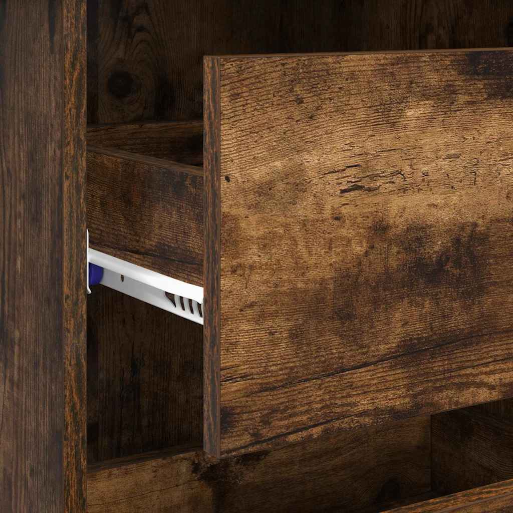 Stůl Kouřový Dub Kompozitní Dřevo 90 X 37.5 X 75 Cm