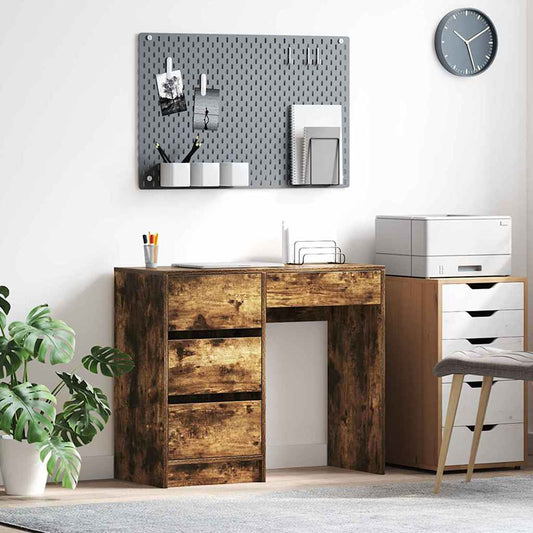 Stůl Kouřový Dub Kompozitní Dřevo 90 X 37.5 X 75 Cm