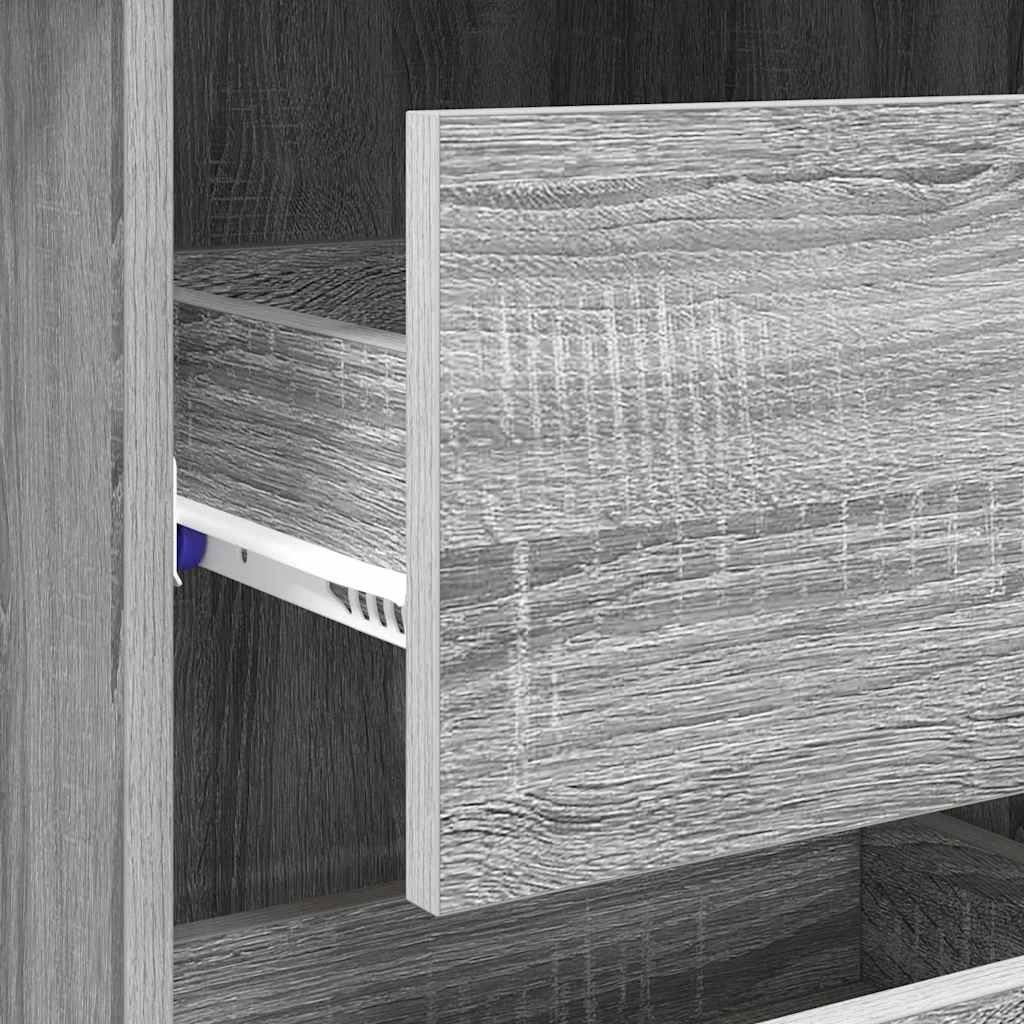 Stůl Šedá Sonoma Kompozitní Dřevo 90 X 37.5 X 75 Cm