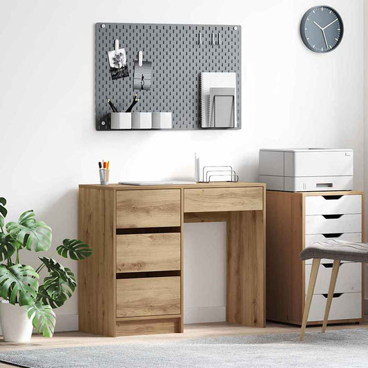 Stůl Artisanový Dub Kompozitní Dřevo 90 X 37.5 X 75 Cm