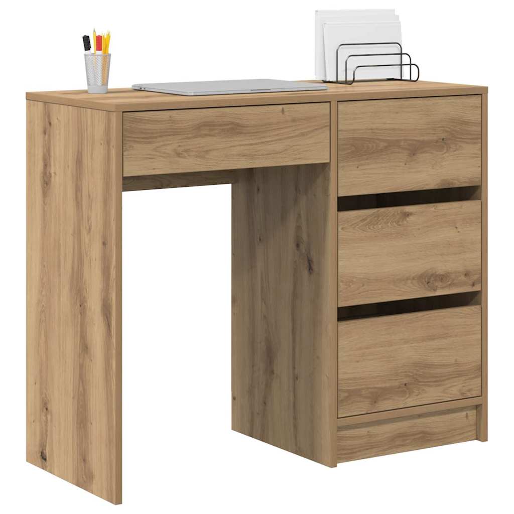 Stůl Artisanový Dub Kompozitní Dřevo 90 X 37.5 X 75 Cm
