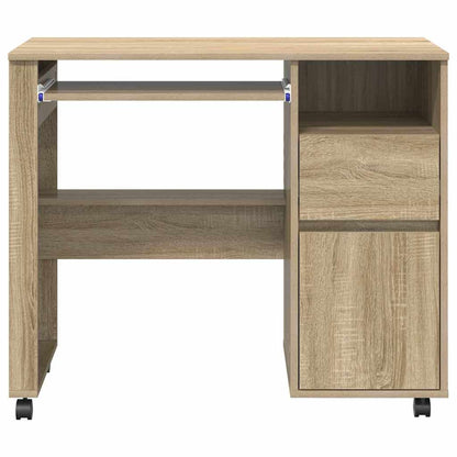 Stůl Na Kolečkách Sonoma Dub Kompozitní Dřevo 91 X 50 X 77 Cm