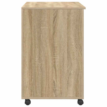 Stůl Na Kolečkách Sonoma Dub Kompozitní Dřevo 91 X 50 X 77 Cm