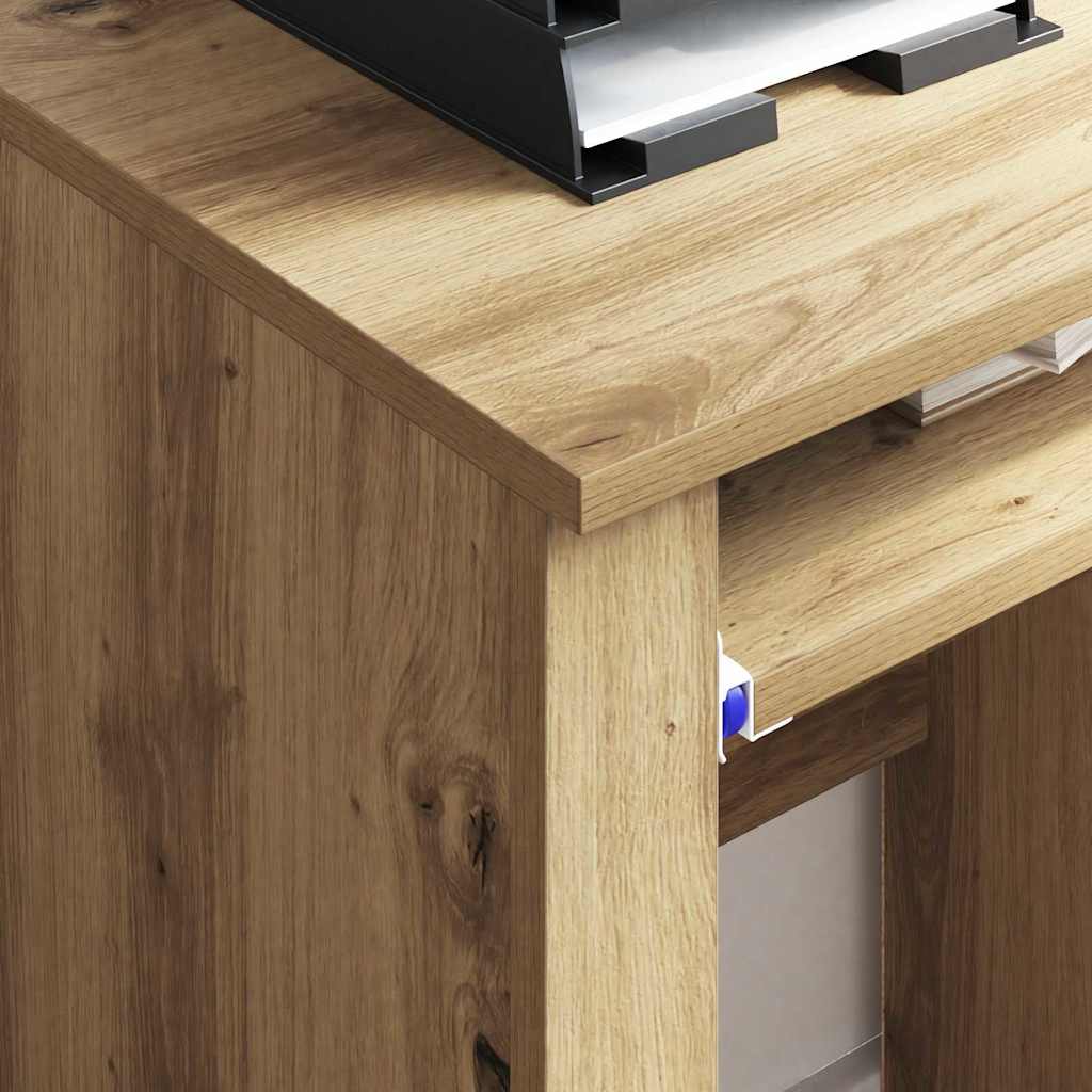 Stůl Na Kolečkách Artisanový Dub Kompozitní Dřevo