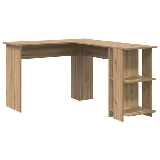 Rohový Psací Stůl Artisanový Dub Kompozitní Dřevo