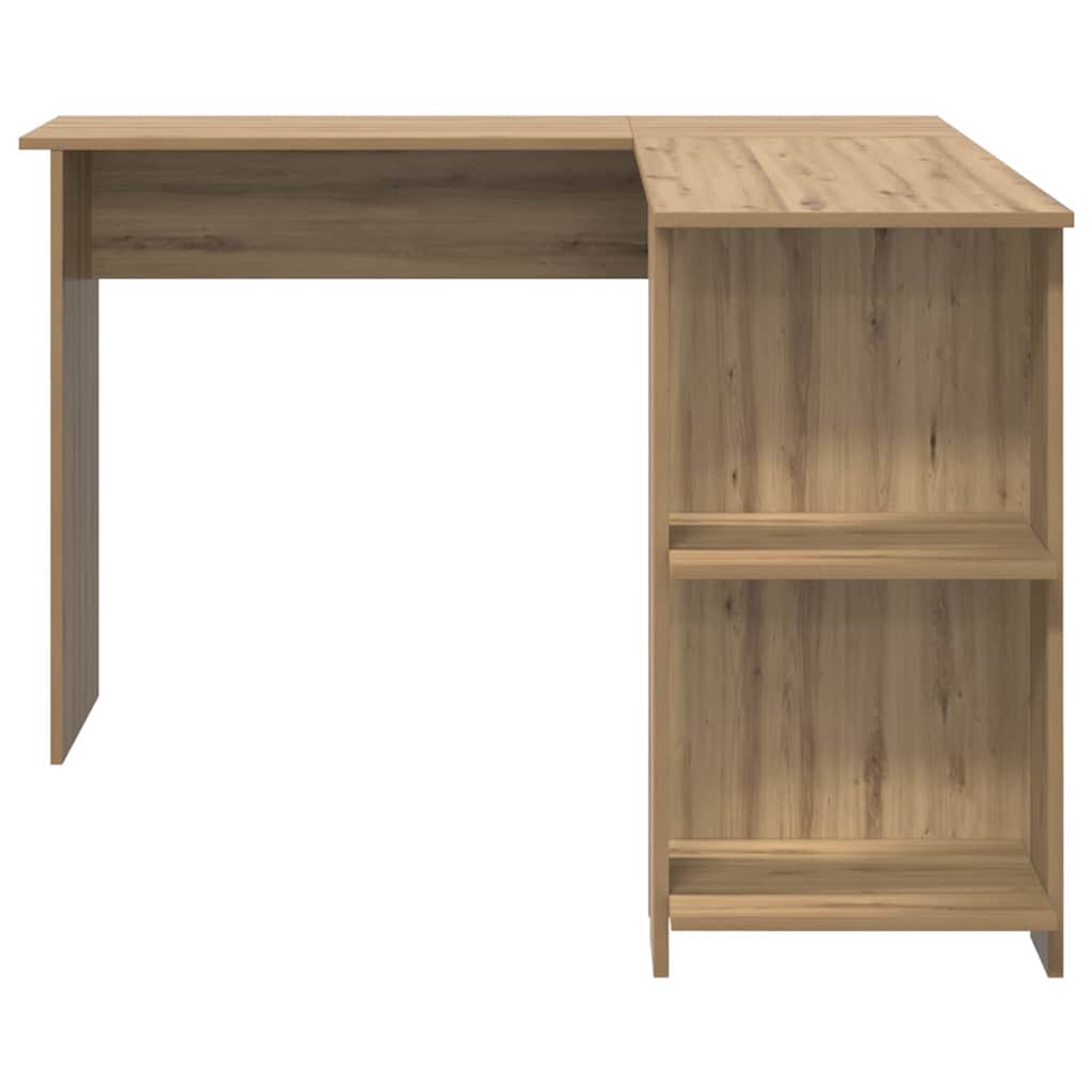 Rohový Psací Stůl Artisanový Dub Kompozitní Dřevo