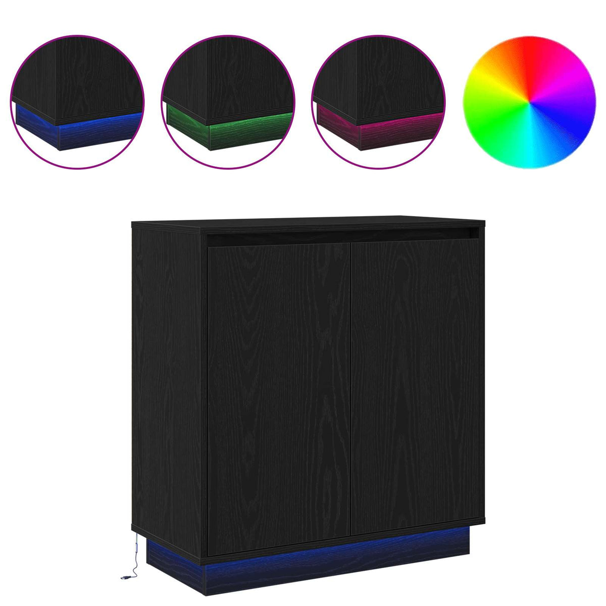 Led Komoda 71 X 34,5 X 75 Cm Kompozitní Dřevo