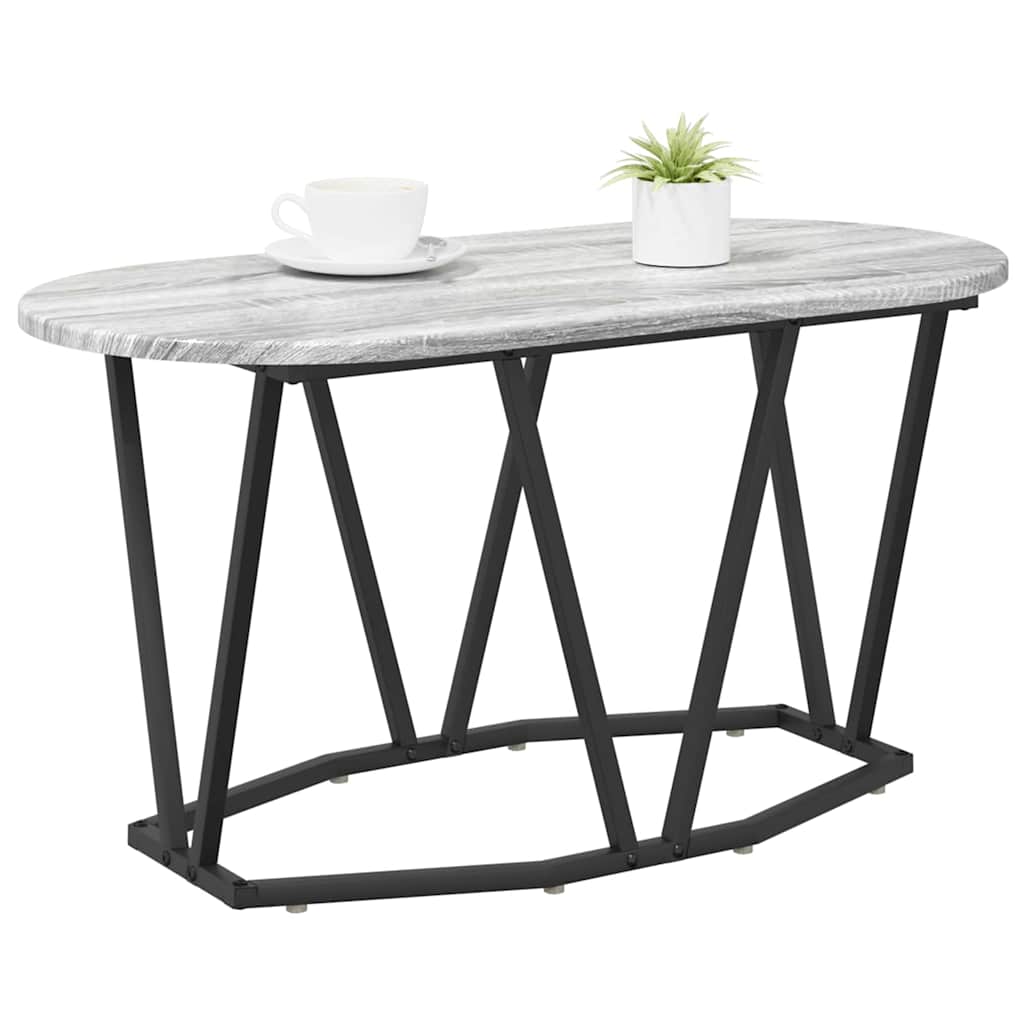 Konferenční Stolek Šedá 80 X 40 X 40.5 Cm Skládané Dřevo A Kov