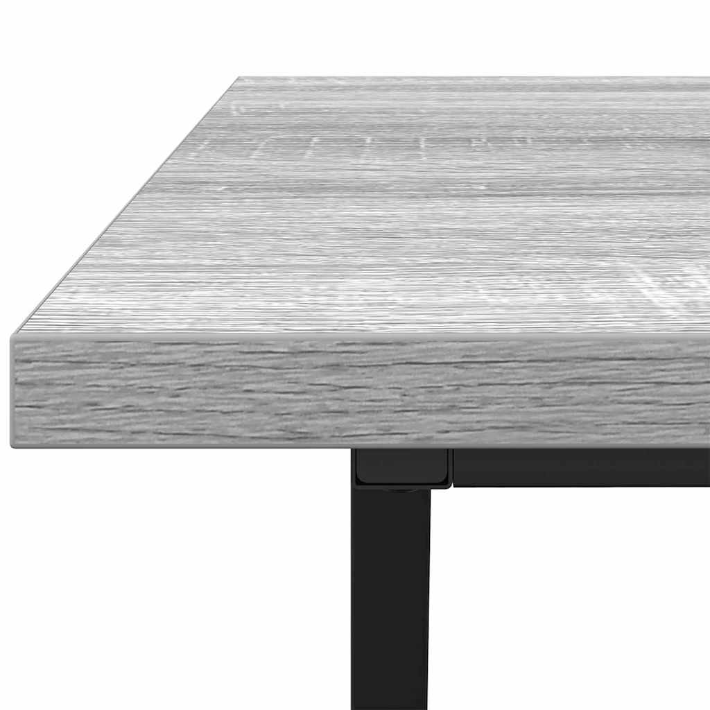 Konferenční Stolek Šedá 100 X 50 X 40 Cm Skládané Dřevo A Kov