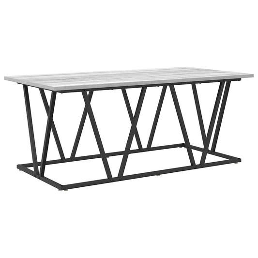 Konferenční Stolek Šedá 100 X 50 X 40 Cm Skládané Dřevo A Kov