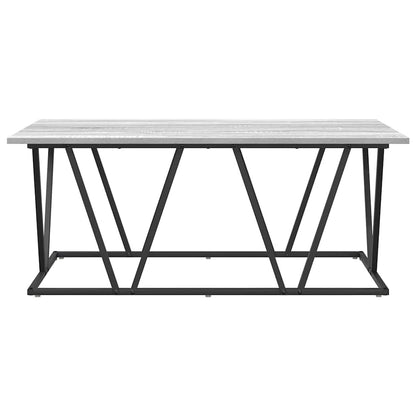 Konferenční Stolek Šedá 100 X 50 X 40 Cm Skládané Dřevo A Kov