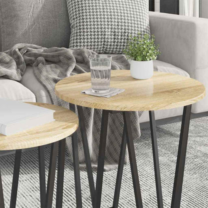 Sada Odkládacích Stolků 2 Pcs Sonoma Dub A Černá