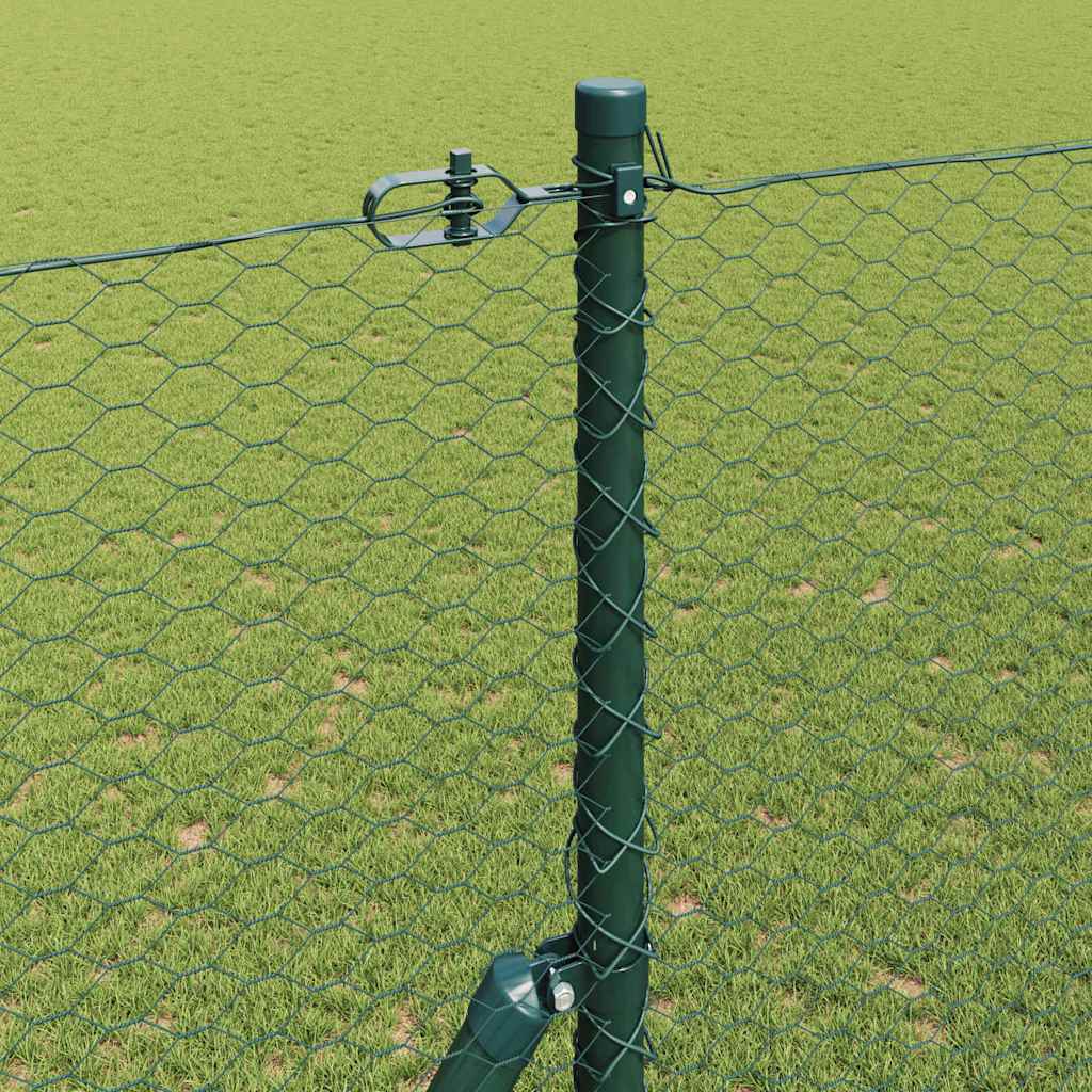Hexagonální Kotvení Plotu 25 X 1,5 M Ocel Potažená Pvc Zelená