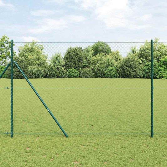 Hexagonální Kotvení Plotu 25 X 1,5 M Ocel Potažená Pvc Zelená