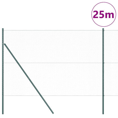 Hexagonální Kotvení Plotu 25 X 1,5 M Ocel Potažená Pvc Zelená