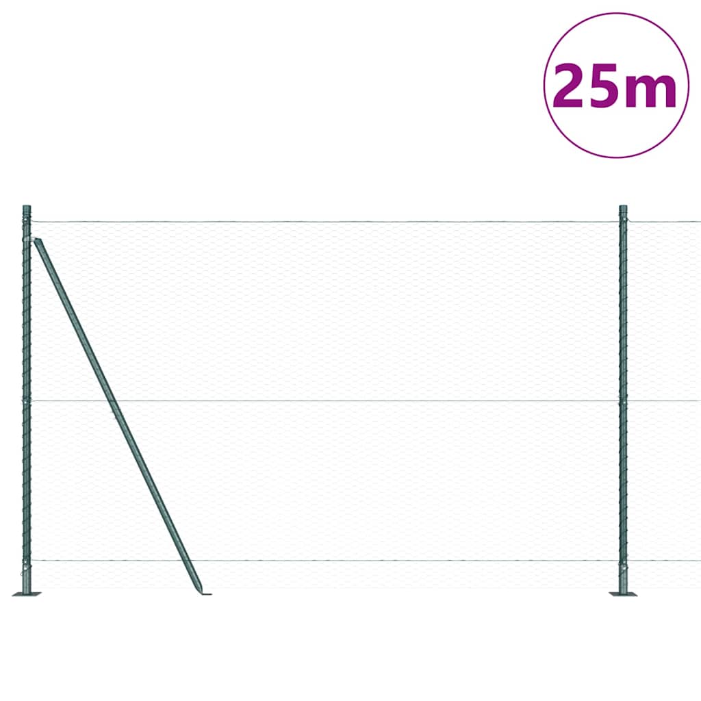 Hexagonální Plot S Betonovým Základem 25 X 1,4 M Zelená