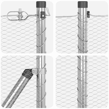 Hexagonální Plot S Betonovým Základem 10 X 0,8 M Stříbrná