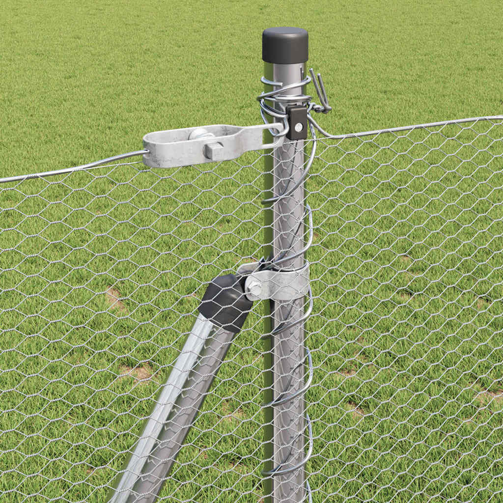 Hexagonální Plot S Betonovým Základem 10 X 0,8 M Stříbrná
