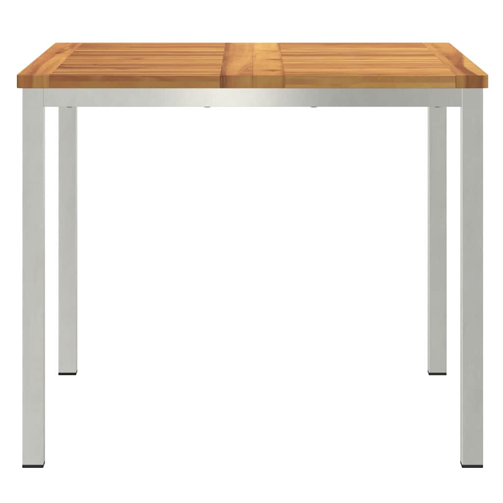 Jídelní Stůl 90X90X75 Cm Masivní A Nerezová Ocel