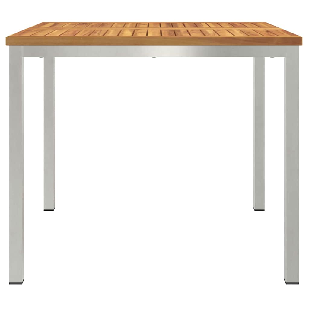Jídelní Stůl 90X90X75 Cm Masivní A Nerezová Ocel