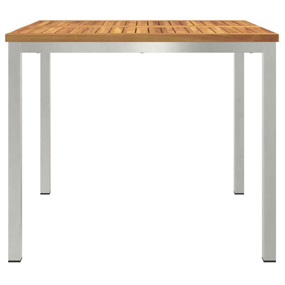 Jídelní Stůl 90X90X75 Cm Masivní A Nerezová Ocel