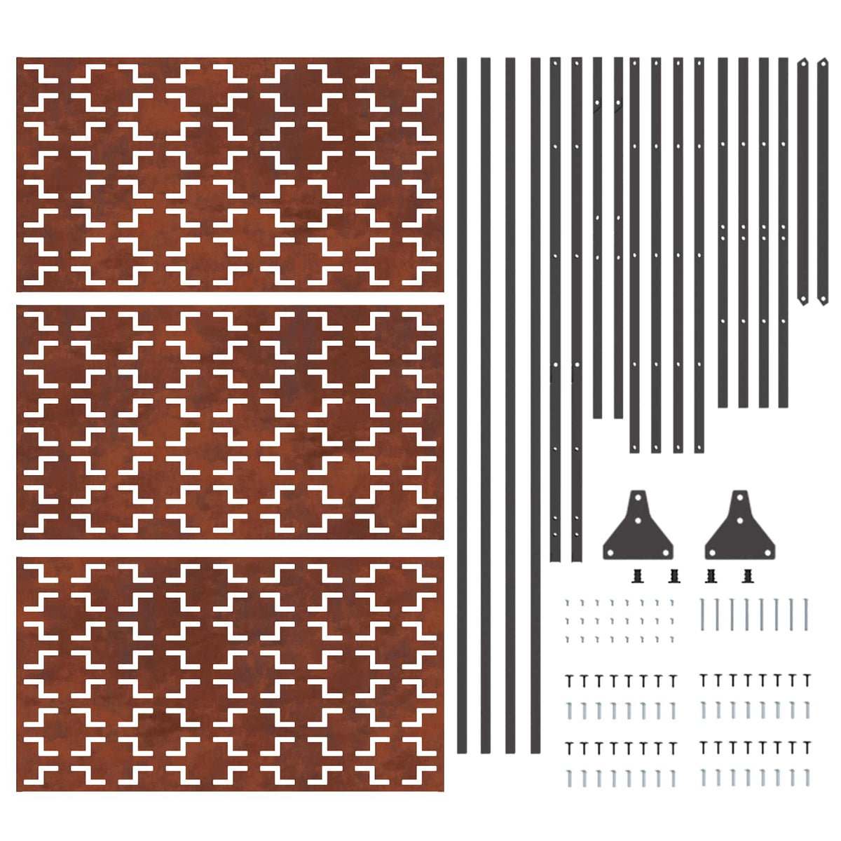 Obrazovka Pro Soukromí 100 X 50 X 180 Cm Rezavá