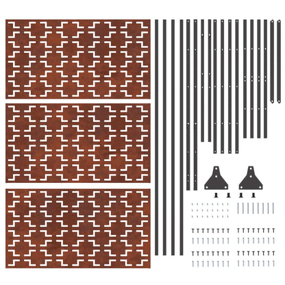 Obrazovka Pro Soukromí 100 X 50 X 180 Cm Rezavá