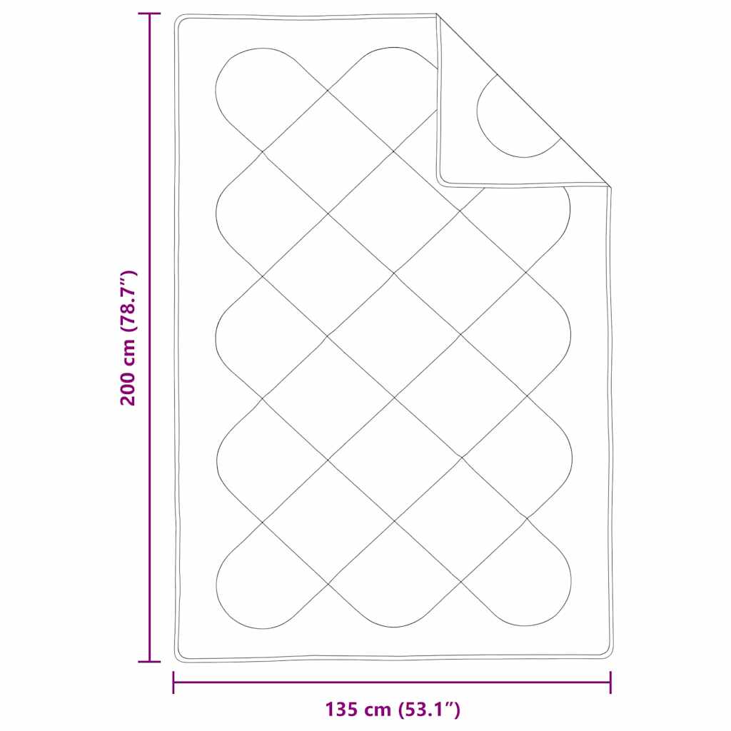 Přikrývka 200 X 135 X 4 Cm Ne Polyester Bílá Prodyšný