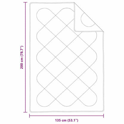 Přikrývka 200 X 135 X 4 Cm Ne Polyester Bílá Prodyšný