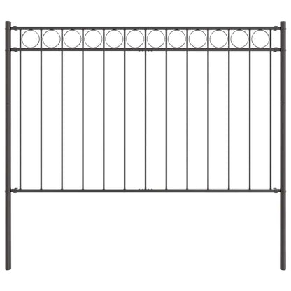 Prvek Plotu Assen 170 X 150 Cm Ocel Šedá