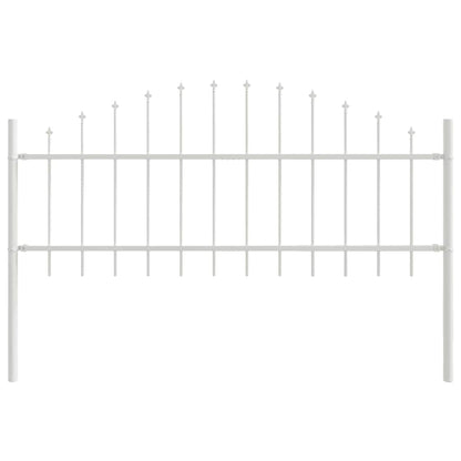 Zahradní Plot Woerden 170 X 115 Cm Práškově Lakovaná Ocel Bílá