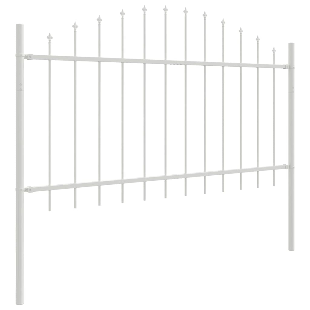 Zahradní Plot Woerden 170 X 140 Cm Práškově Lakovaná Ocel Bílá