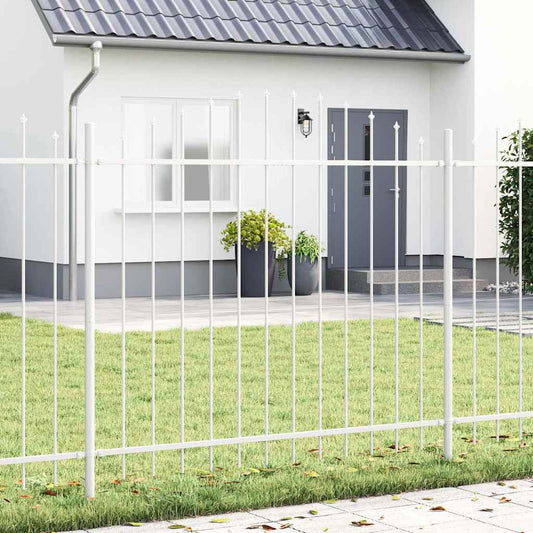 Zahradní Plot Woerden 170 X 190 Cm Práškově Lakovaná Ocel Bílá