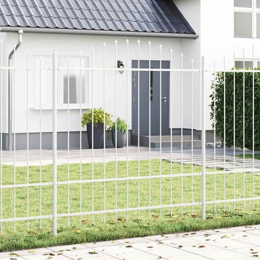 Zahradní Plot Woerden 170 X 215 Cm Práškově Lakovaná Ocel Bílá