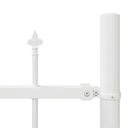 Zahradní Plot Woerden 170 X 225 Cm Práškově Lakovaná Ocel Bílá