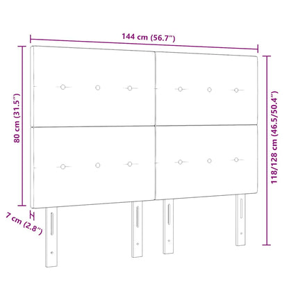 Výškově Nastavitelné Čelo Postele S Čelo 144 Cm Textil