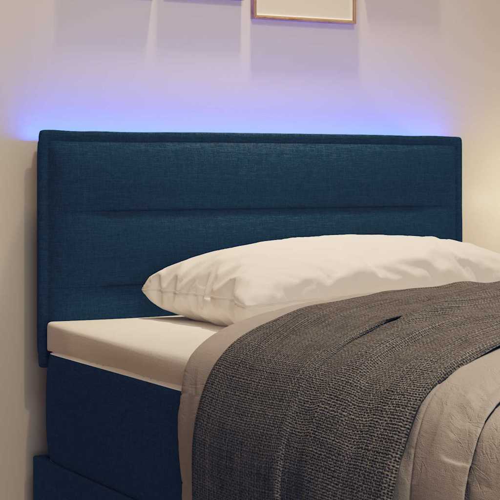 Led Hlavová Deska S Led Pásky S Čelo Modrá 80 Cm Textil