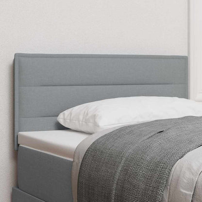 Led Hlavová Deska S Led Pásky S Čelo Světle Šedá 100 Cm Textil