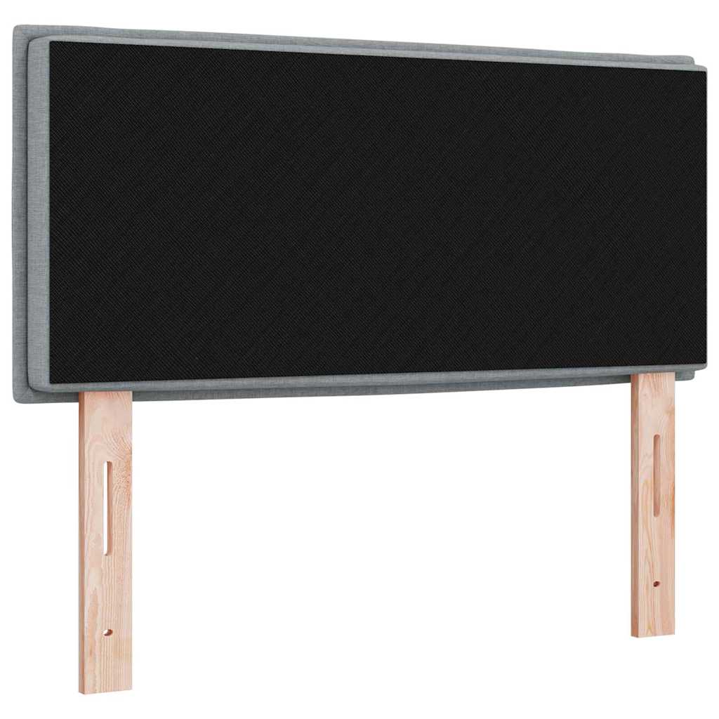 Led Hlavová Deska S Led Pásky S Čelo Světle Šedá 100 Cm Textil