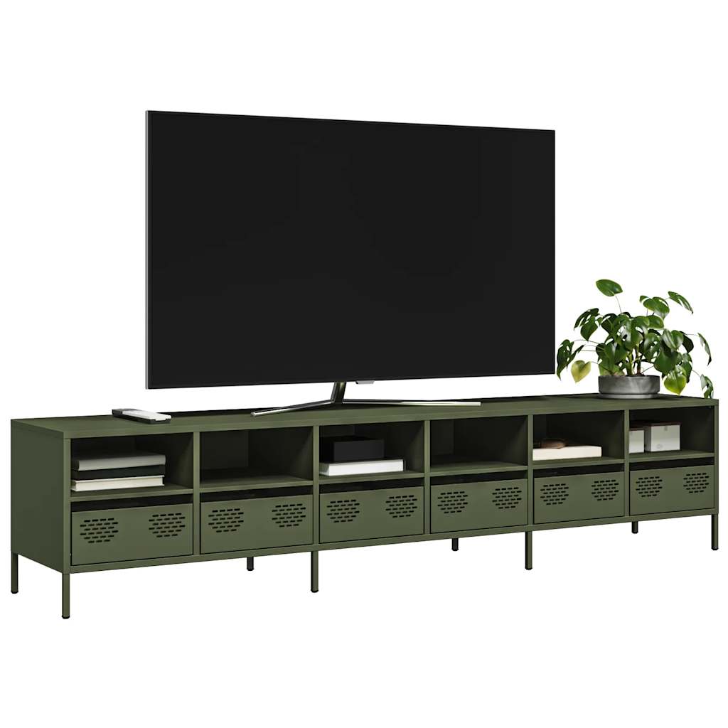 Tv Skříňka Černá 68 X 39 X 43,5 Cm Ocel Válcovaná Za Studena