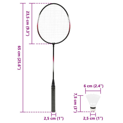 Badmintonová Sada Se 2 Raketami, Sítí A Kufrem 292X30X152 Cm
