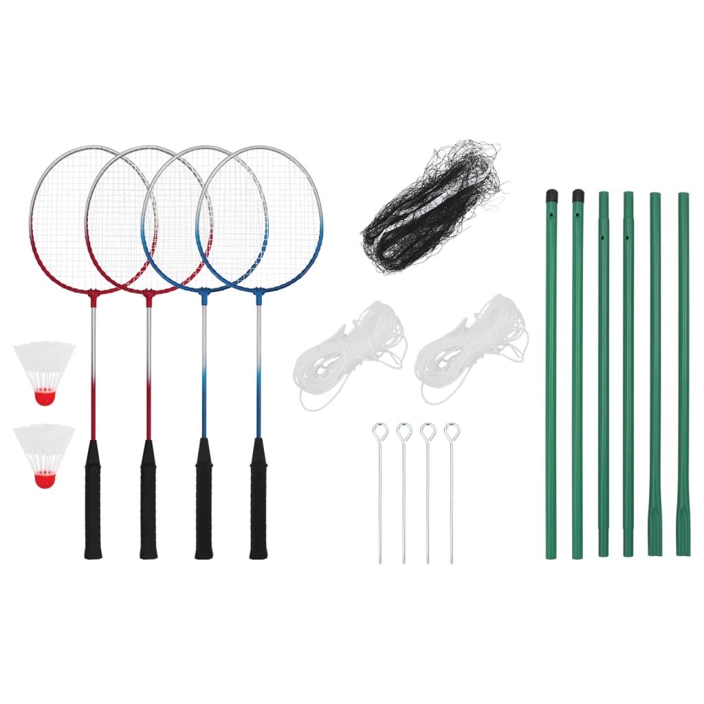 Badmintonová Sada Se 4 Raketami A Sítí 620 X 151 Cm