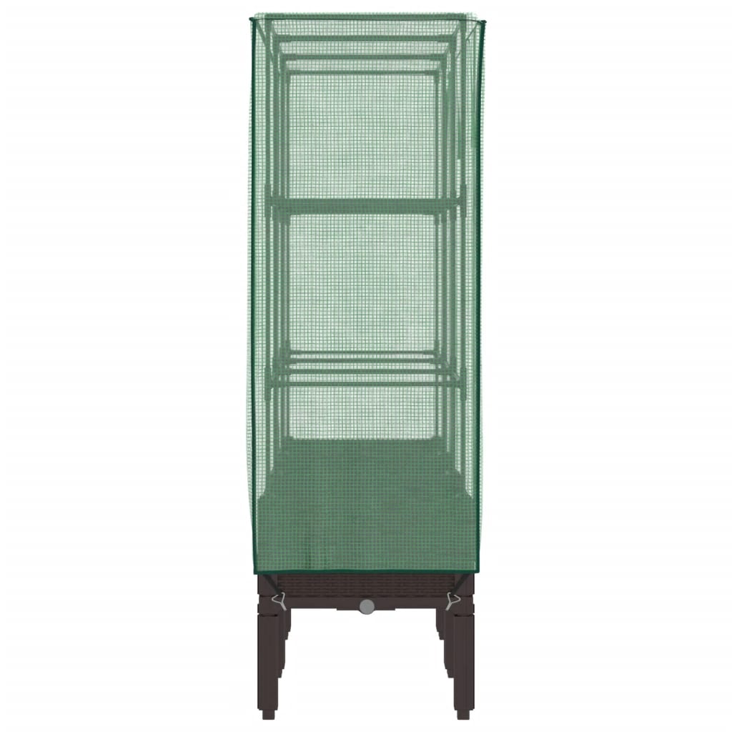 Vyvýšený Záhon Se Skleníkem Ratanový Vzhled