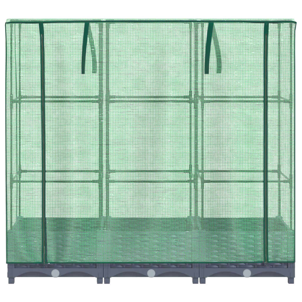 Vyvýšený Záhon Se Skleníkem Ratanový Vzhled