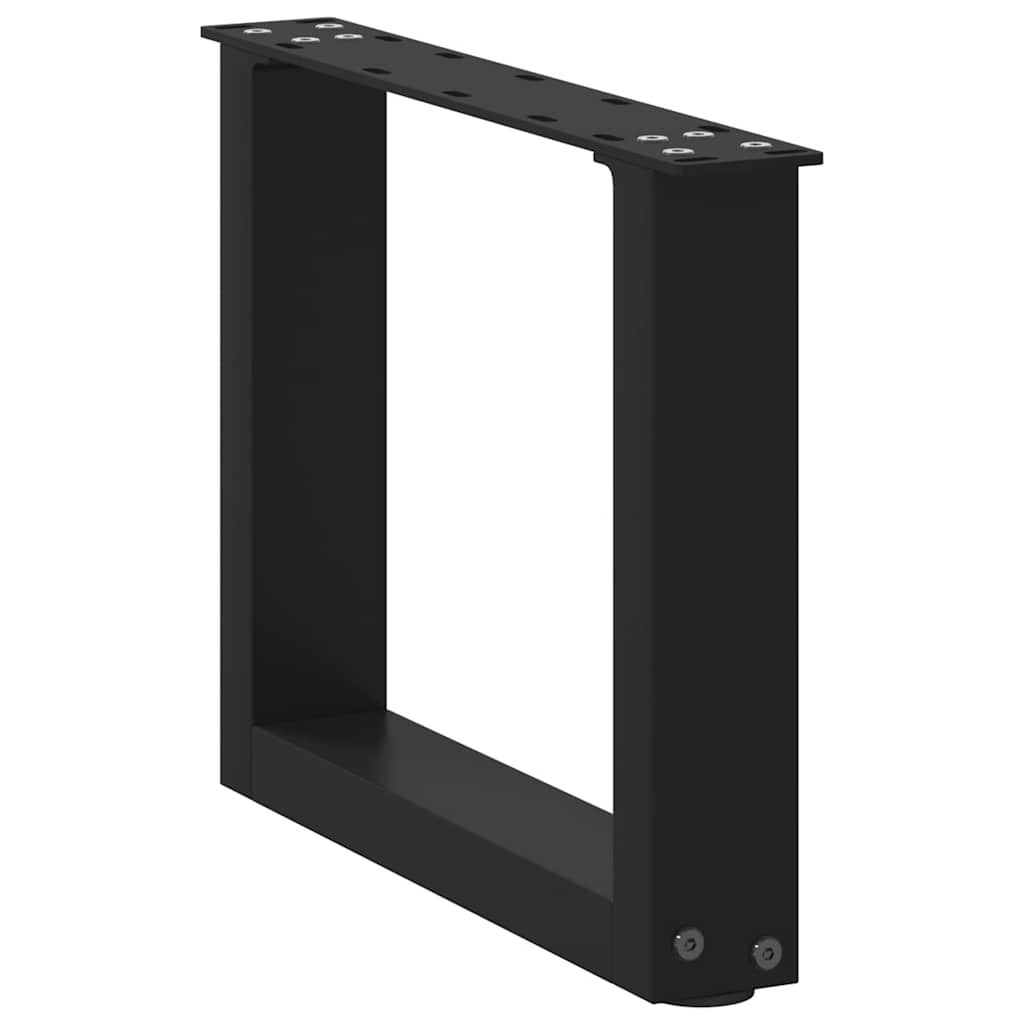 Nohy Konferenčního Stolku Ve Tvaru U, 2 Ks, Černé, 30 X (30-31) Cm, Ocel