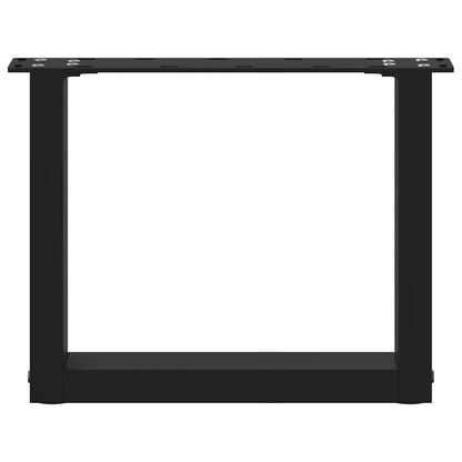 Nohy Konferenčního Stolku Ve Tvaru U, 2 Ks, Černé, 30 X (30-31) Cm, Ocel