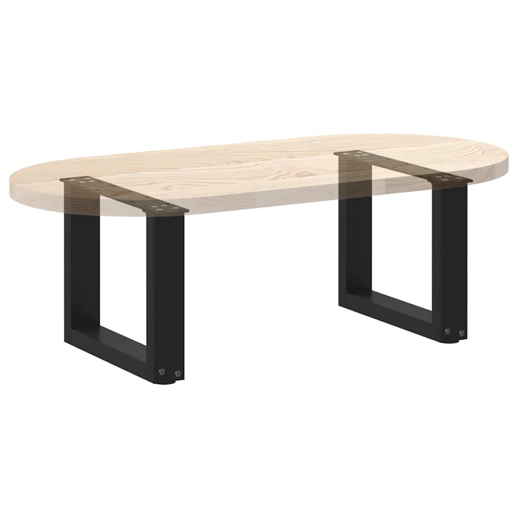 Nohy Konferenčního Stolku Ve Tvaru U, 2 Ks, Černé, 30 X (30-31) Cm, Ocel